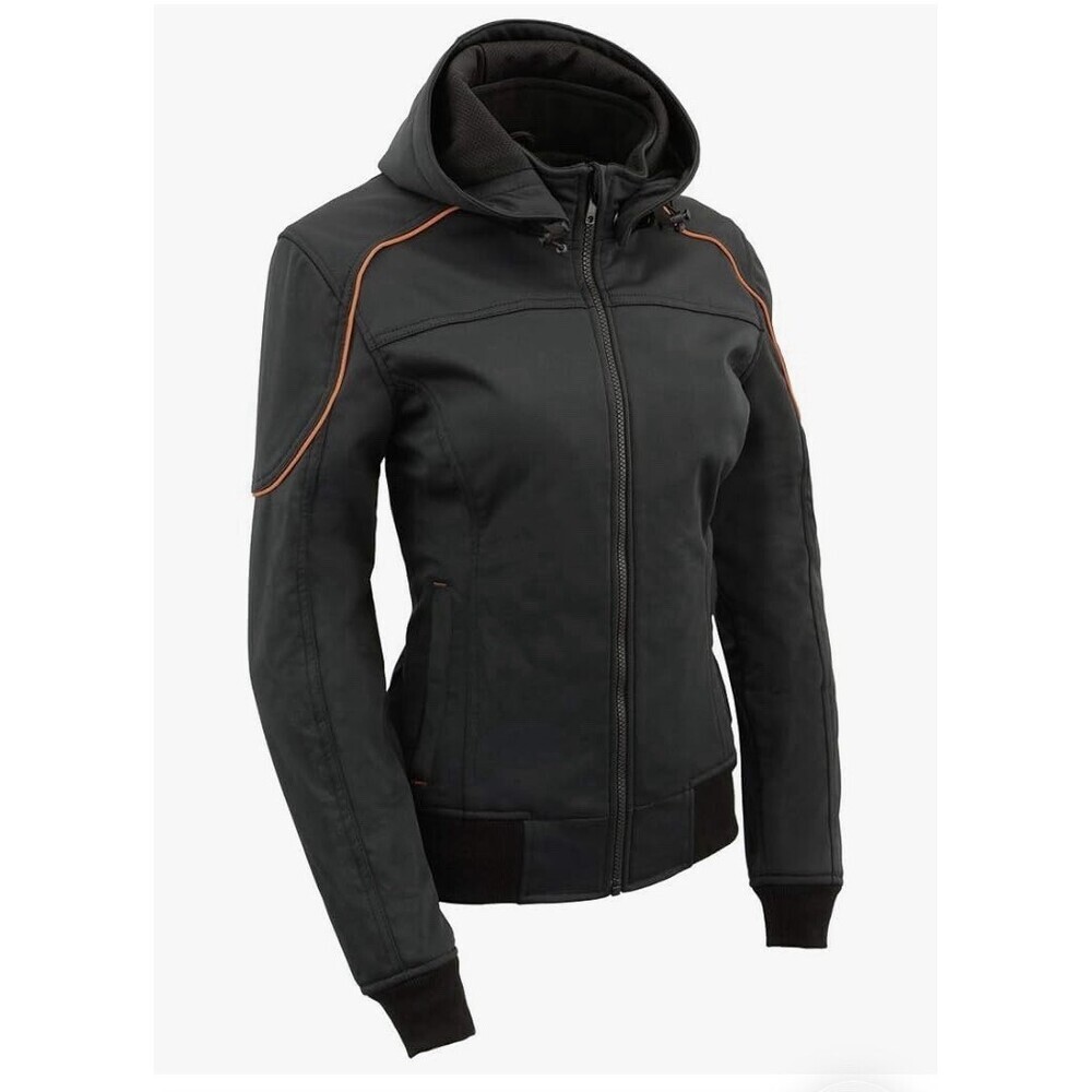 Milwaukee  Women’s Motorcycle Jacket XL Leather MPL2764 Black soft shell racing